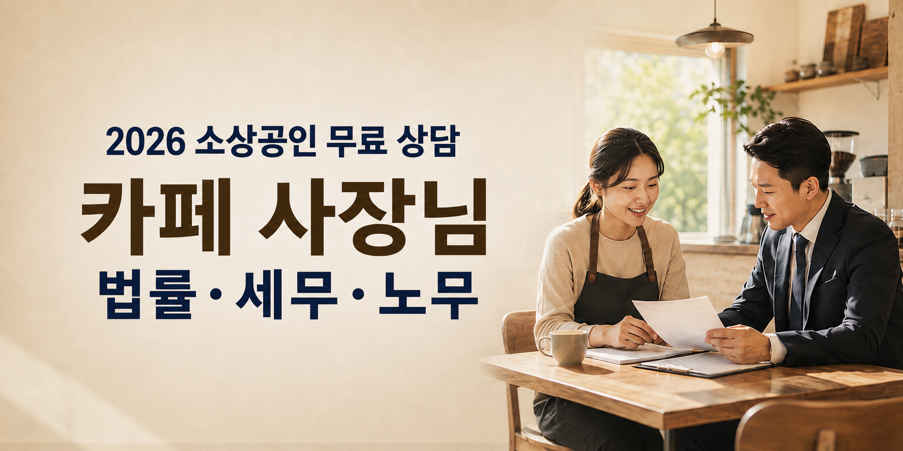 2026 소상공인 무료 법률·세무·노무 상담, 카페 사장님도 이용할 수 있어요