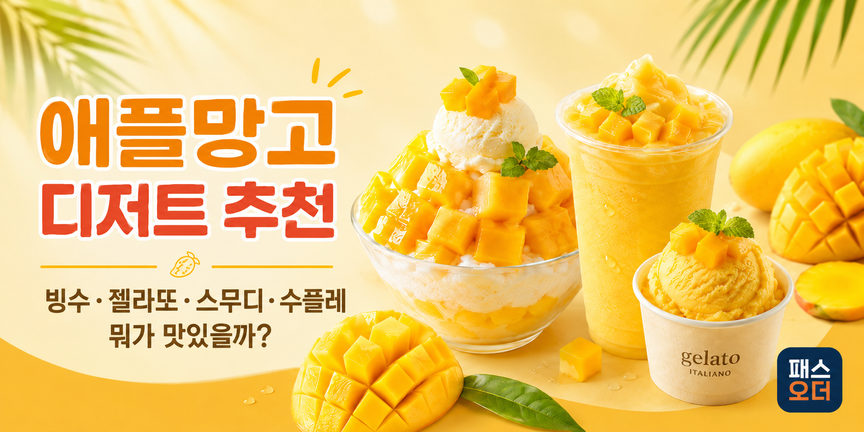 애플망고 디저트 추천｜빙수·젤라또·스무디·수플레 중 뭐가 맛있을까?