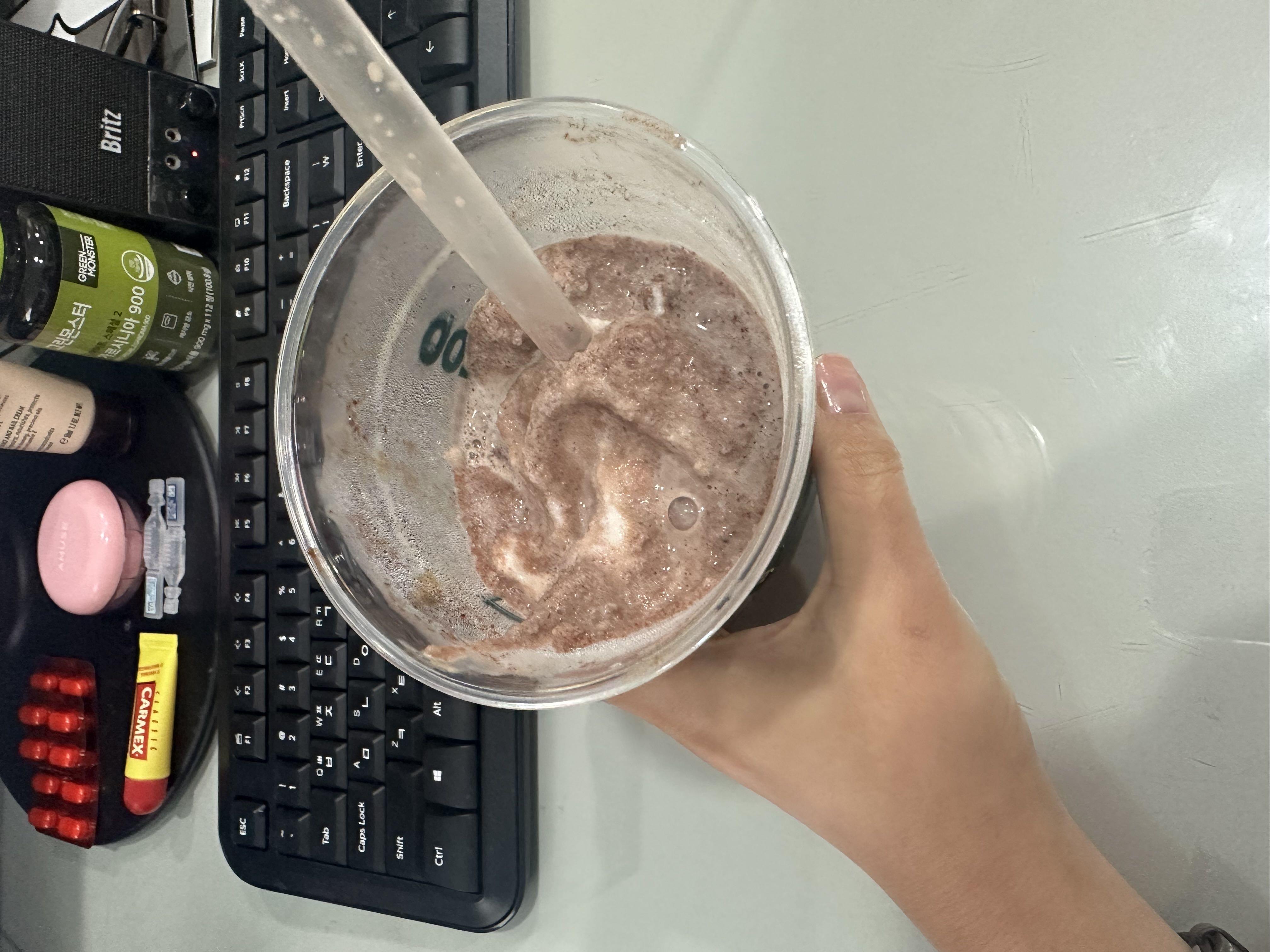 오늘 점심먹고 배가 채워지지 않아서 
