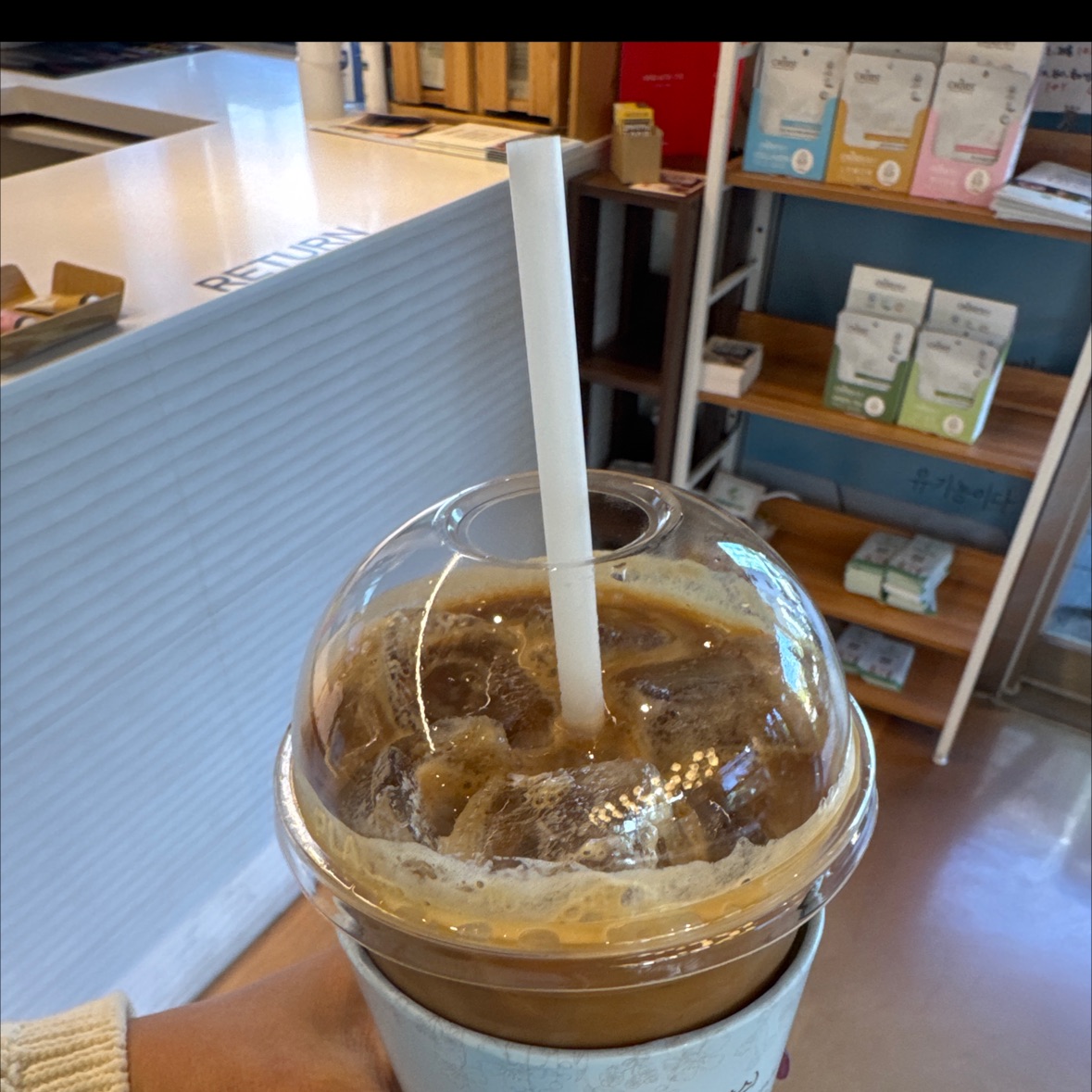 유기농라떼 맛있어요😍